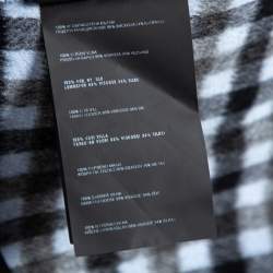 Prada Grey Checkered Wool Button Front Coat S