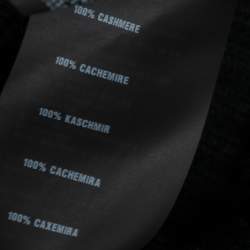 Pre Owned Prada Black Patterned Cashmere Knit V-Neck Sweater M