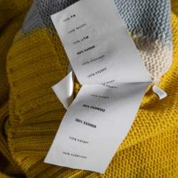 Pre Owned Prada Colorblock Cashmere Knit V-Neck Pullover M