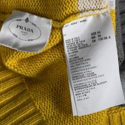 Pre Owned Prada Colorblock Cashmere Knit V-Neck Pullover M