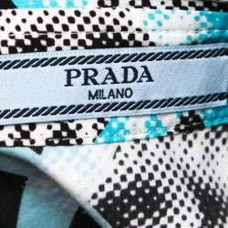 Pre Owned Prada Multicolor Cotton Printed Pocket Detail Button Front Shirt M 