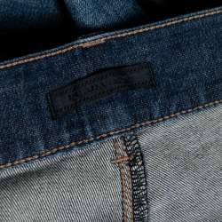 Prada Navy Blue Denim Tapered Leg Jeans L