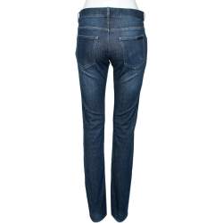 Prada Navy Blue Denim Tapered Leg Jeans L