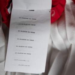 Pre Owned Prada Tricolor Crepe Plisse Pleated Dress S