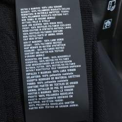 Pre Owned Prada Black Wool & Synthetic Paneled Zip Front Jacket M