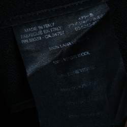 Pre Owned Prada Black Crepe Wool Pleated Skirt M