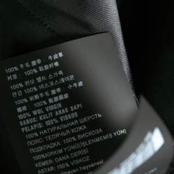 Prada Black Wool Cold Shoulder Midi Coat M