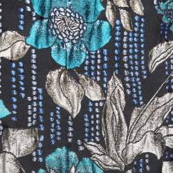 Pre Owned Prada Black Metallic Brocade Belted Mini Skirt S