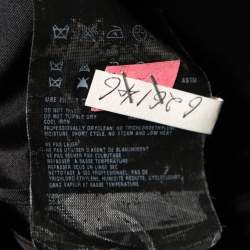 Prada Black Silk Gathered Detail Top M