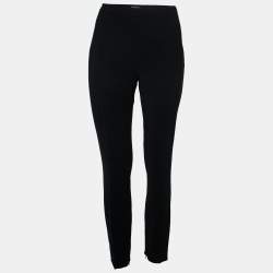 Prada Black Crepe Tapered Pants M