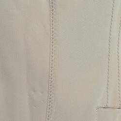 Prada Beige Synthetic Cross Stitch Detail Blazer M