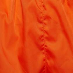 Prada Orange Synthetic Logo Applique Detail Mini Shorts S