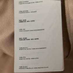 Prada Cream Silk Contrast Paneled Tailored Trousers M