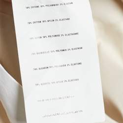 Pre Owned Prada Beige & Cream Stretch Cotton Pleated Shirt Dress L