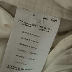 Pre Owned Prada Cream Cotton Trousers Waist 36