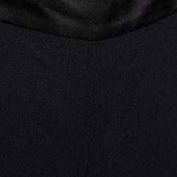 Pre Owned Prada Black Crepe Belted Tapered Trousers S