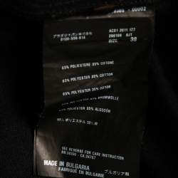 Pre Owned Prada Black Cotton Zip Front Jacket S