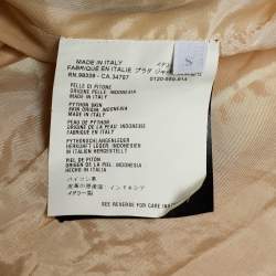Prada Beige Python Skin Belted Coat S