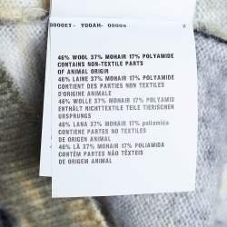 Prada Yellow Village Print Mohair Wool Knit Sweater S