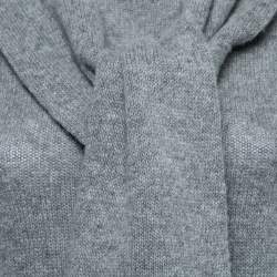 Prada Grey Wool & Cashmere Tie Detail Sleeveless Sweater S