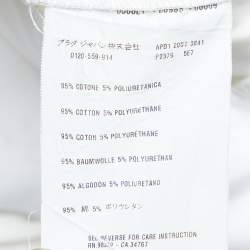 Pre Owned Prada White Cotton Capri Pants M