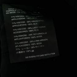 Pre Owned Prada Black Tweed Knit V-Neck Sleeveless Dress M