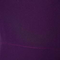 Pre Owned Prada Purple Crepe Paneled Sleeveless Midi Dress S