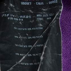 Pre Owned Prada Purple Crepe Paneled Sleeveless Midi Dress S