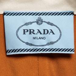 Prada Mustard Yellow Silk Collared Sleeveless Long Dress M