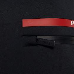 Prada Linea Rossa Black Recycled Double Jersey Oversized Sweatshirt M