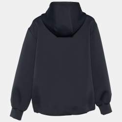 Prada Linea Rossa Black Recycled Double Jersey Oversized Sweatshirt M