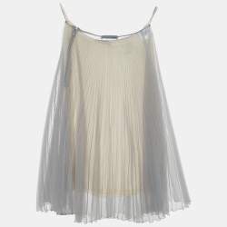 مملوكة مسبقًا Prada Mint Green Pliseé Pleated Skirt S