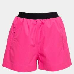 Prada Sport Pink Synthetic Elastic Waist Shorts M