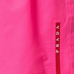 Prada Sport Pink Synthetic Elastic Waist Shorts M