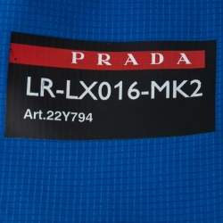 Prada Sport Blue Synthetic Elastic Waist Shorts M