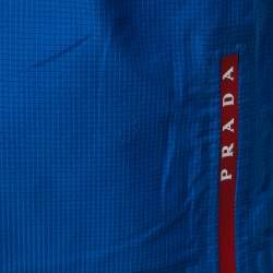 Prada Sport Blue Synthetic Elastic Waist Shorts M