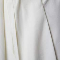Prada White Cotton Draped Sleeveless Top M