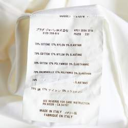 Prada White Cotton Draped Sleeveless Top M