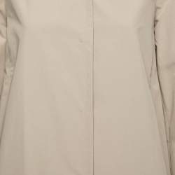 Prada Beige Cotton Button Detail Belted Trench Coat M