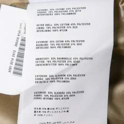 Prada Beige Cotton Button Detail Belted Trench Coat M