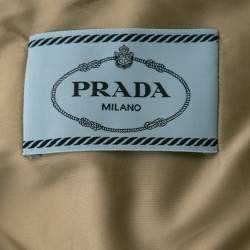 Prada Beige Cotton Button Detail Belted Trench Coat M