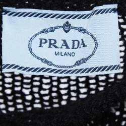 Prada Black Wool Openwork Turtleneck Sweater S