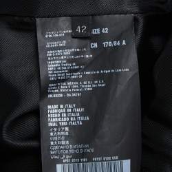 Prada Black Wool Button Front Coat M