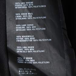 Prada Black Wool Button Front Coat M
