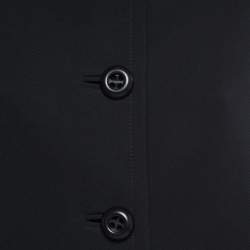 Prada Black Wool Button Front Coat M