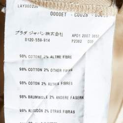 Pre Owned Prada Beige Cotton Tapered Leg Trousers M
