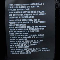 Prada Black Logo Embroidered Cotton Knit Sweatshirt XS