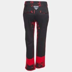 Prada Black/ Red Denim Straight Jeans M / Waist 28.5"