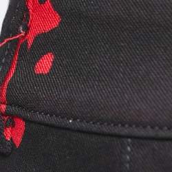 Prada Black/ Red Denim Straight Jeans M / Waist 28.5"