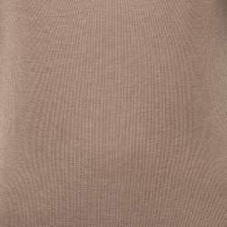 Prada Brown Cashmere & Silk Knit V-Neck Sweater L